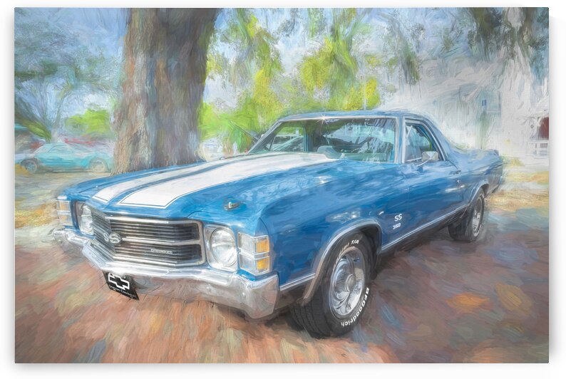 1971 Blue Chevrolet El Camino Custom 350 X 2 by Rich Franco