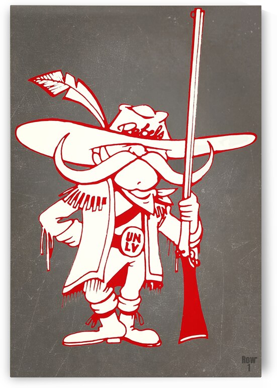 1985 UNLV Rebels Mascot Art by Row One Brand