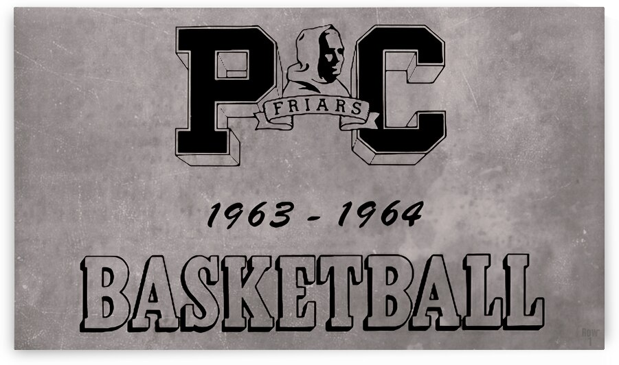 1963 Providence Friars Basketball Art by Row One Brand