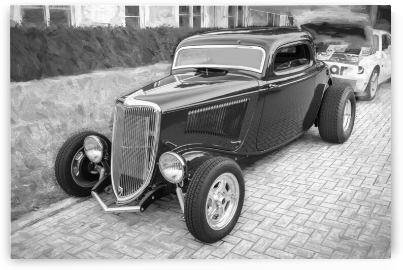 1934 Burgundy Ford Hot Rod X 2 by Rich Franco