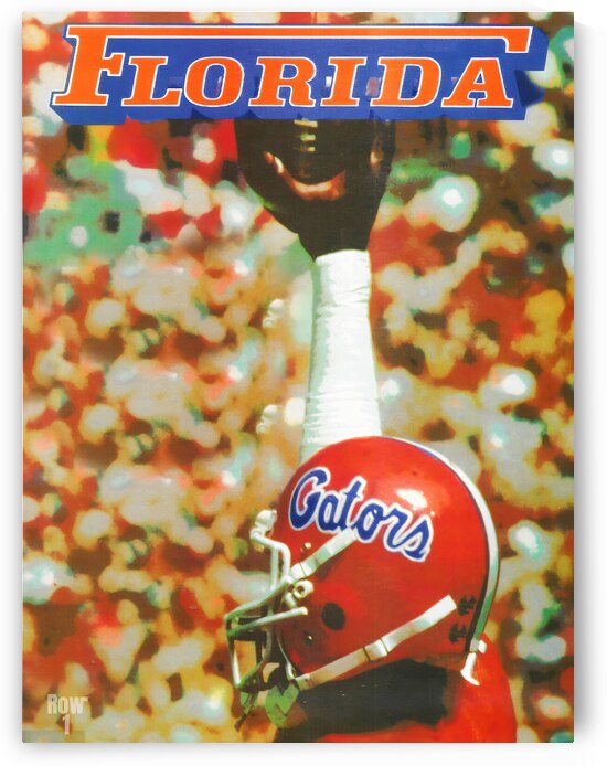 1982 Florida Gators Throwback Football Art by Row One Brand