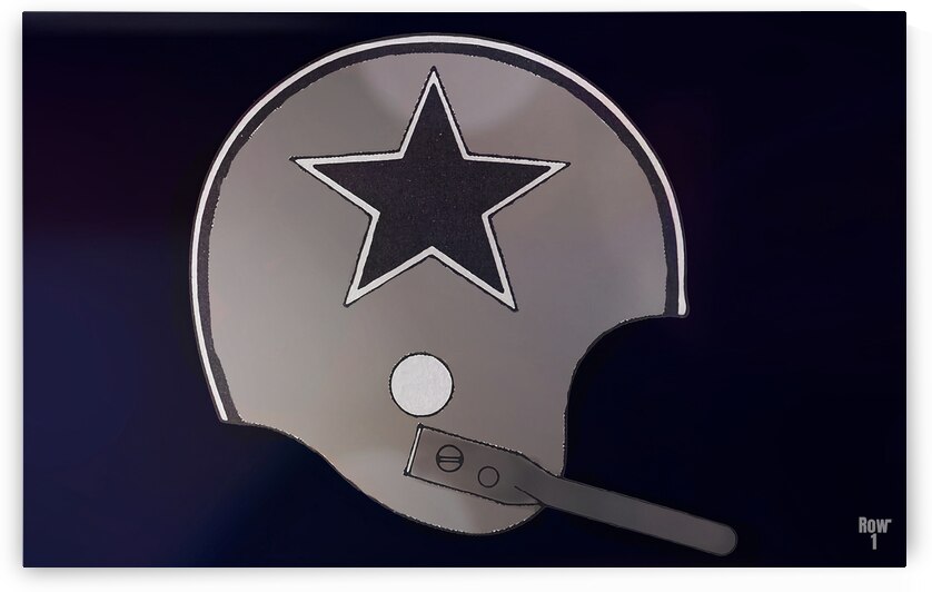 1967 Dallas Cowboys Throwback Helmet Art by Row One Brand