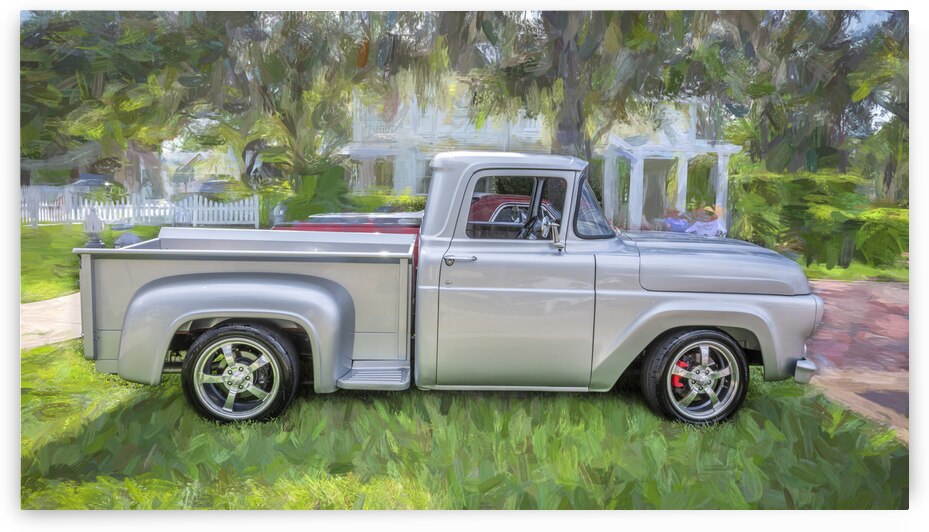 1957 Silver Ford F100 Pickup Truck X 1 by Rich Franco