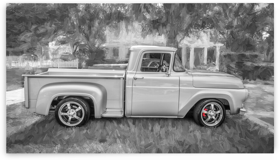 1957 Silver Ford F100 Pickup Truck X 13 by Rich Franco