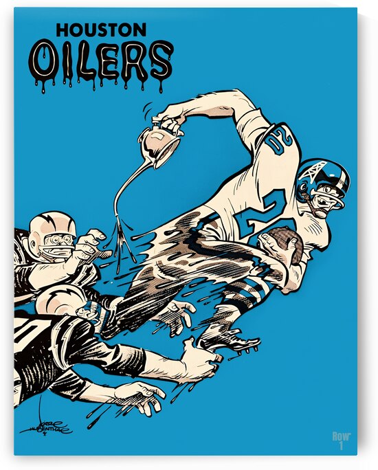 Houston Oilers Throwback Art by Row One Brand