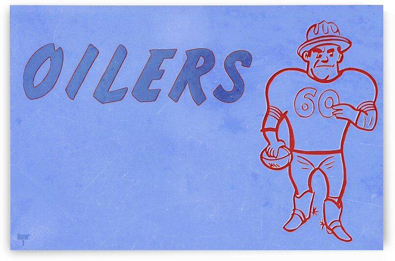 1960 Houston Oilers Art by Row One Brand
