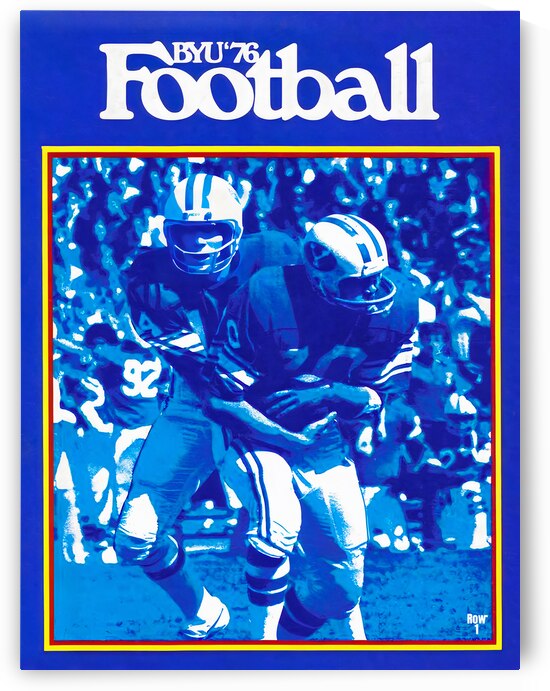 1976 BYU Cougars Football Art by Row One Brand