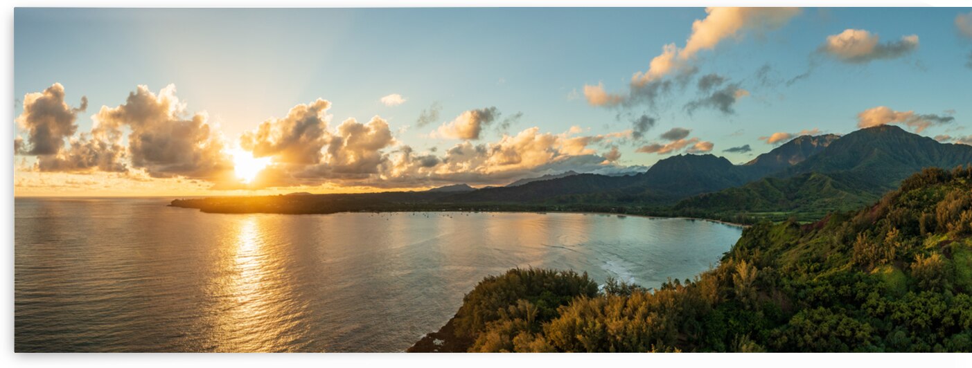 Aerial image of Lumahai Beach on the north shore of Kauai by Steve Heap