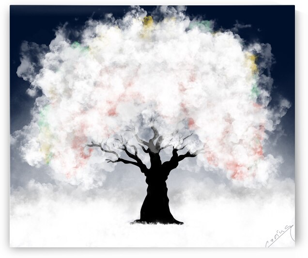 Heavenly Serenity – Magical Tree Art Print  by Corina Ioana