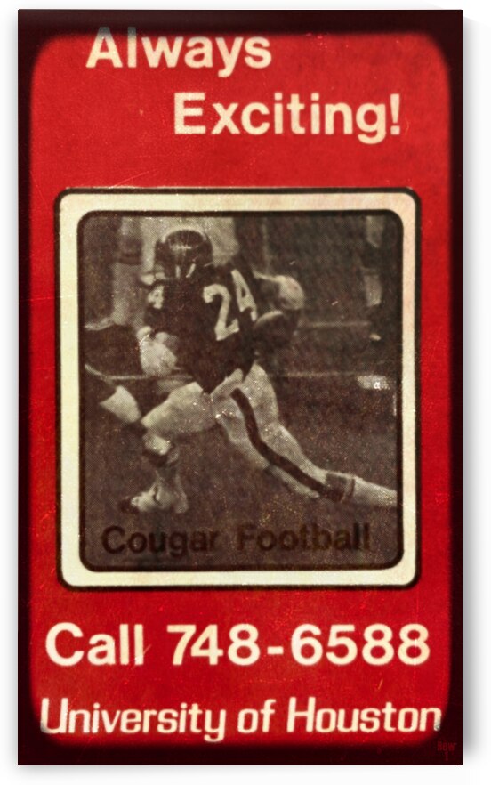 1974 Houston Cougars Viewfinder Slide Art by Row One Brand