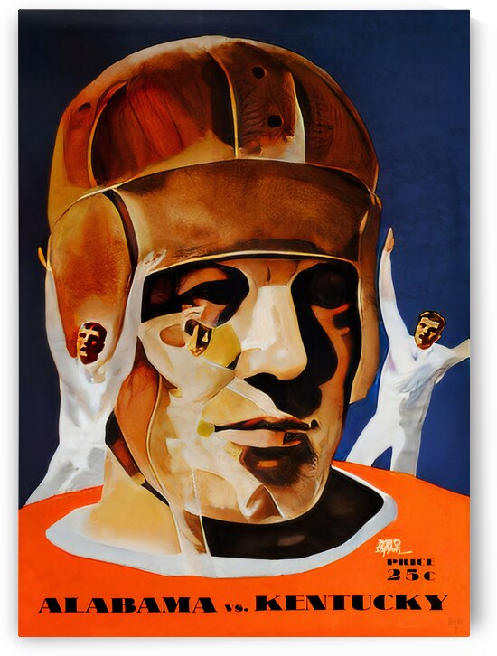 1934 Alabama vs. Kentucky Football Program Art by Row One Brand