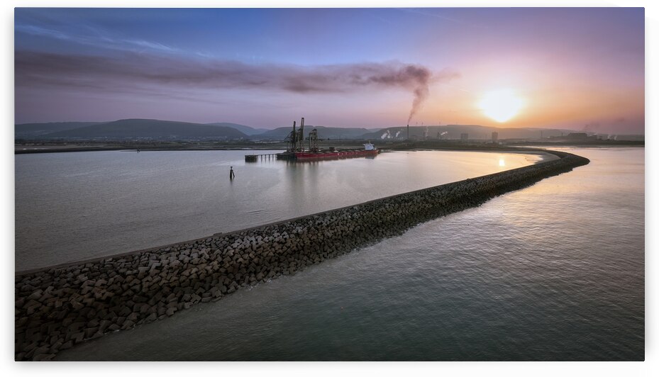 Ship loading at Port Talbot by Leighton Collins