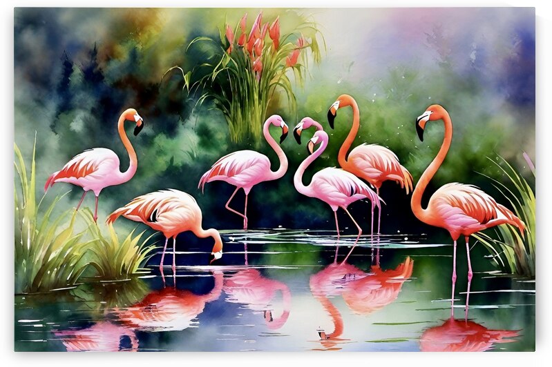 Flamingo Pond Retreat by Magikheart
