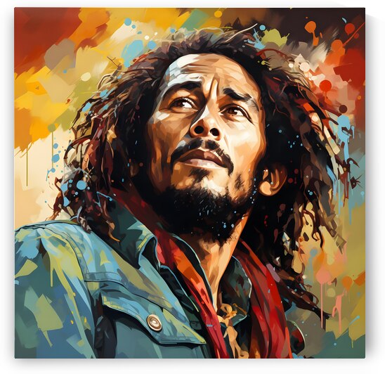 A Bob Marley Portrait Pop Art by Dudley
