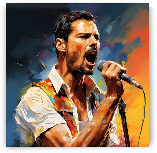 A Freddie Mercury Portrait Pop Art by Dudley