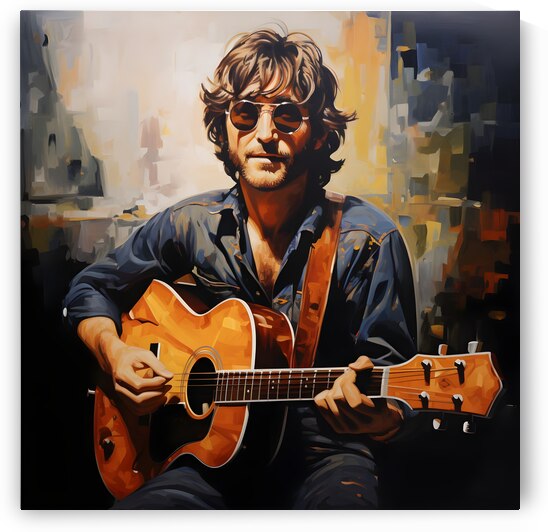 A Pop Art Portrait of John Lennon by Dudley