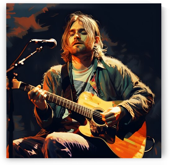 A Pop Art Portrait of Kurt Cobain by Dudley