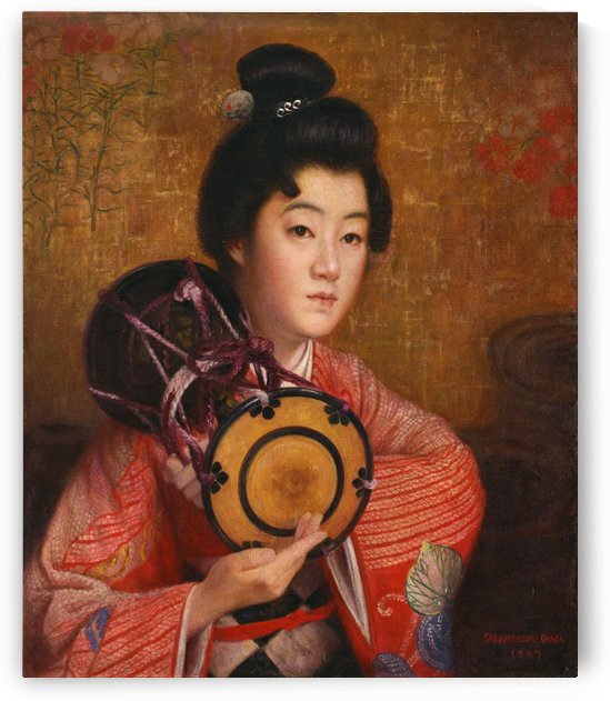 Portrait of a lady by Okada Saburosuke
