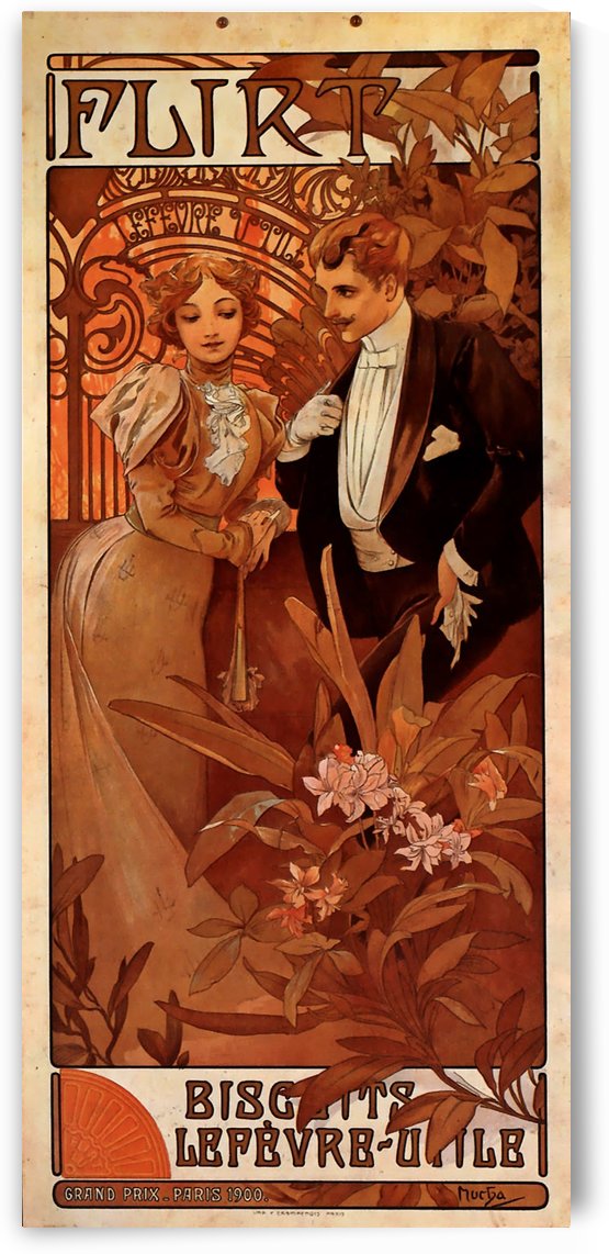 Flirt Lefevre Utile, 1899 by Alphonse Mucha