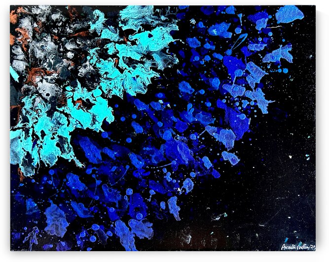 Dandelion Splatter by Amanda Melia Art