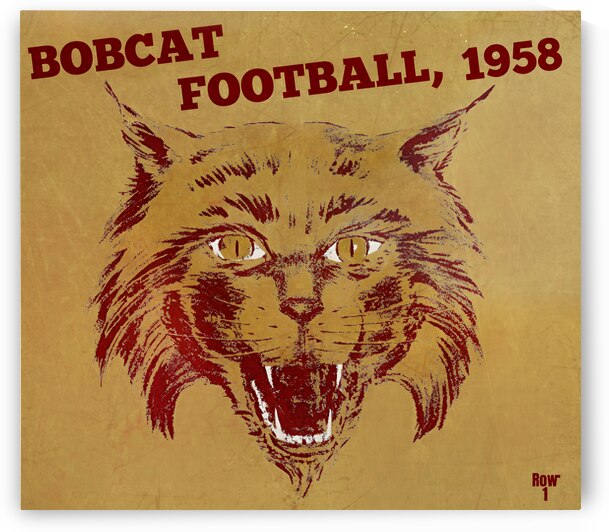1958 Southwest Texas State Bobcats Art by Row One Brand