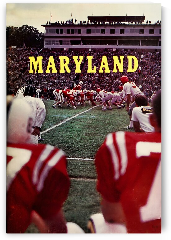 1964 Maryland Terps Football Art by Row One Brand