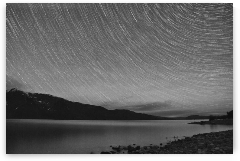 string lake star trails 1327 base nik crop bw hea by Phillip A Snider Photography