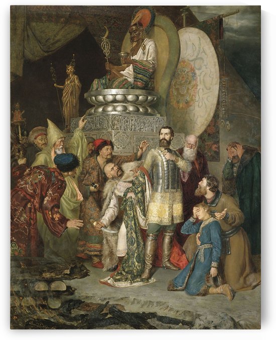 Prince Michael of Chernigov Raiding Baku by Vasily Sergeyevich Smirnov