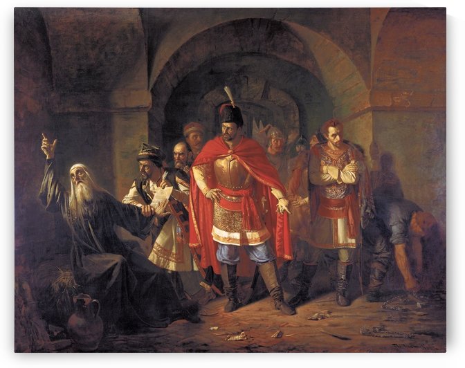Patriarch Hermogenes Refusing to bless the Poles by Vasily Sergeyevich Smirnov