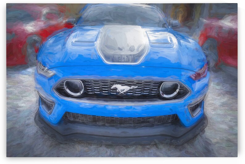 2021 Ford Mustang Mach 1 Grabber Blue X 1 by Rich Franco