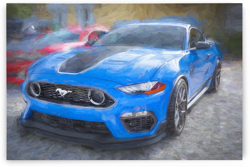 2021 Ford Mustang Mach 1 Grabber Blue X 3 by Rich Franco