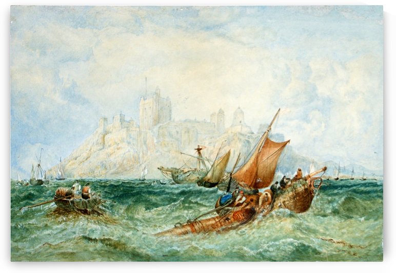 Struggling in Rough Sea by John Wilson Carmichael