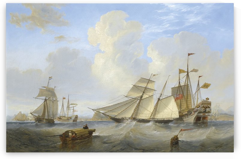 Lots of boats by the sea by John Wilson Carmichael