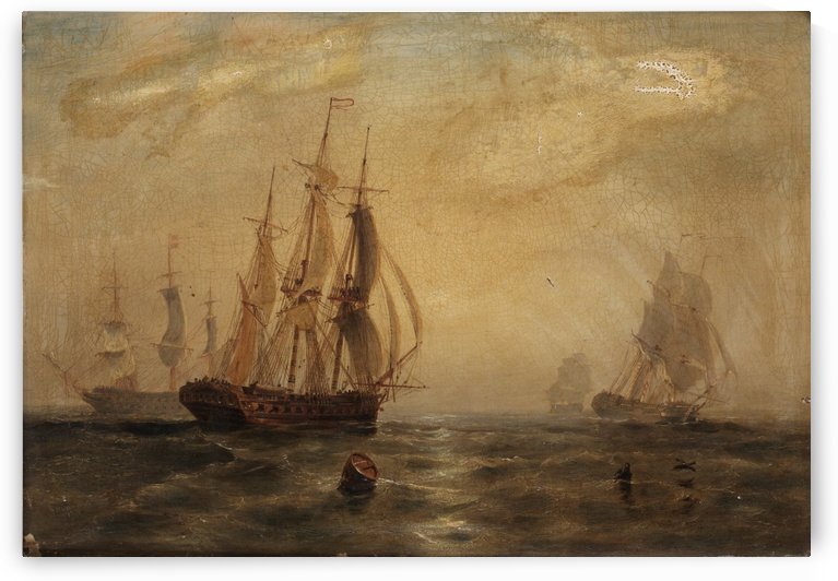 Sunset by the sea by John Wilson Carmichael