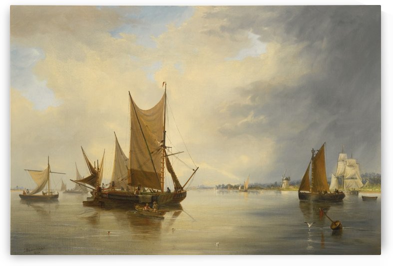 Sailing on the sea by John Wilson Carmichael