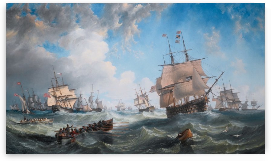 The Channel fleet in heavy weather by John Wilson Carmichael