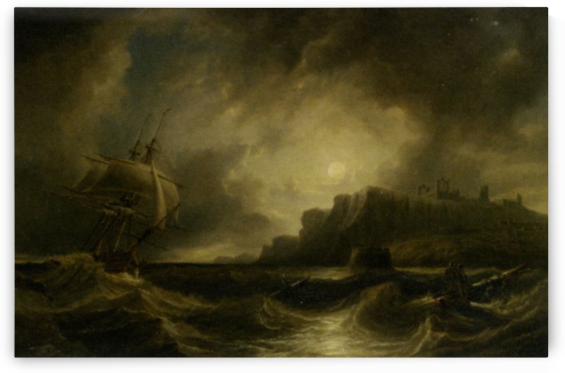 A Breezy Evening off Saint Hildas by John Wilson Carmichael