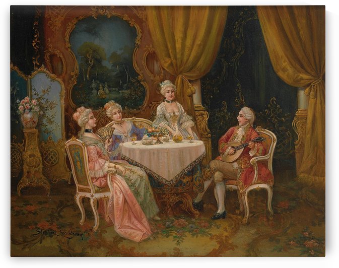 Women listening to a guitar player by Stephan Sedlacek