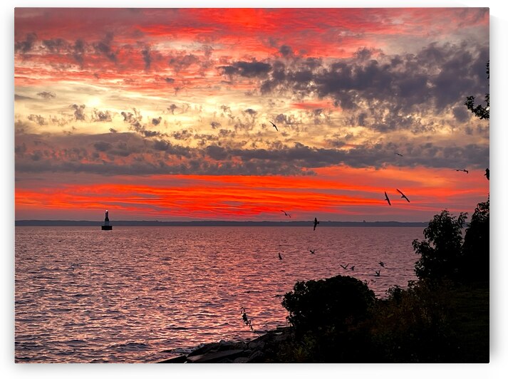 Sunrise at Escanaba Harbor by Bill Swartwout Photography