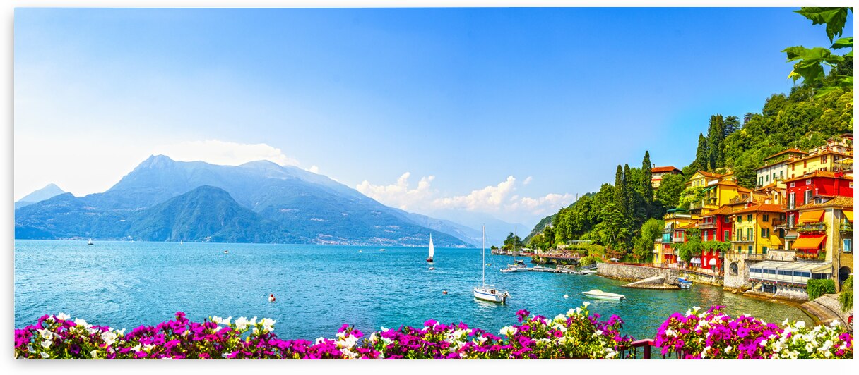 Varenna town Como Lake district landscape. Italy Europe. by Stefano Orazzini