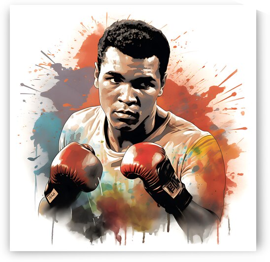 Vintage Muhammad Aliboxing champion wall art by Goldfishwallart