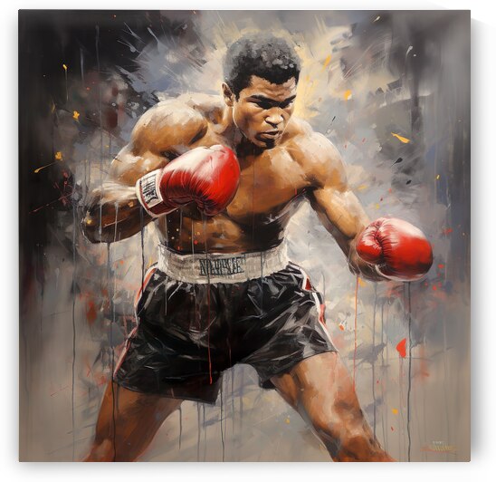 Muhammad Al boxing Canvas Print by Goldfishwallart