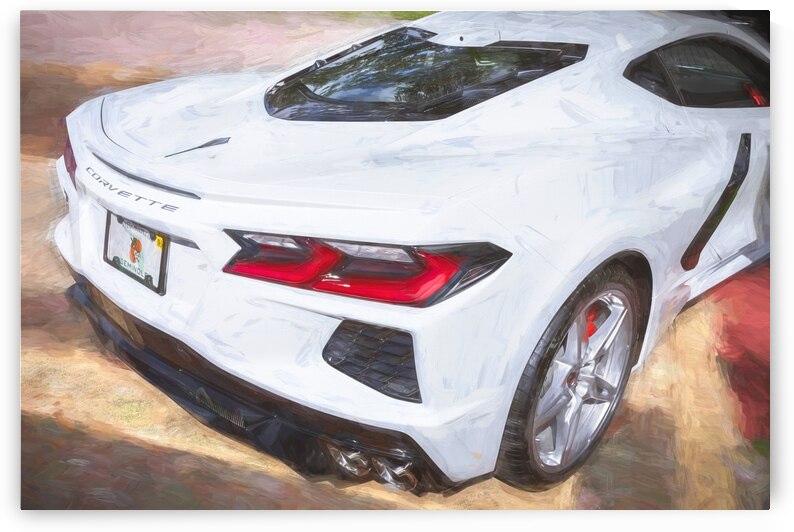 2021 White Chevrolet Corvette C8 X 2 by Rich Franco