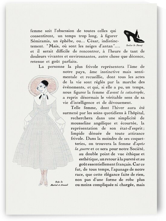 Autours Simples 1915 fashion illustration  by George Barbier.  by IStockHistory com