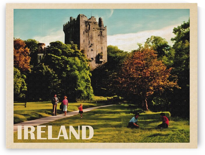 Ireland Castle Travel Poster by vintagesupreme
