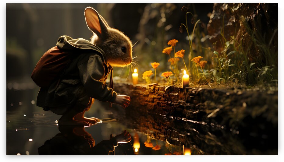 Whimsical Waterside Bunny. by Israt Jahan Elma