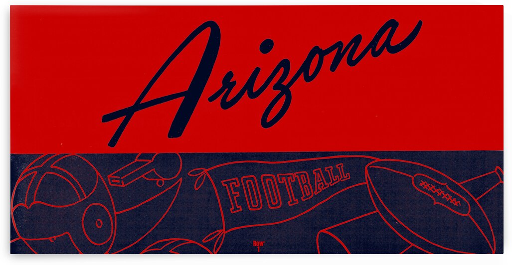 Vintage Arizona Wildcats Football Art by Row One Brand