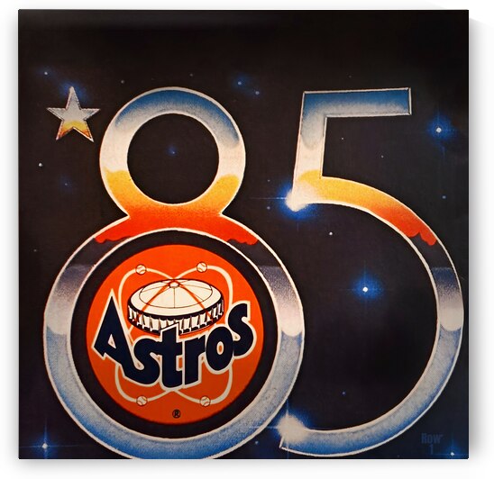 1985 Houston Astros Throwback Art by Row One Brand
