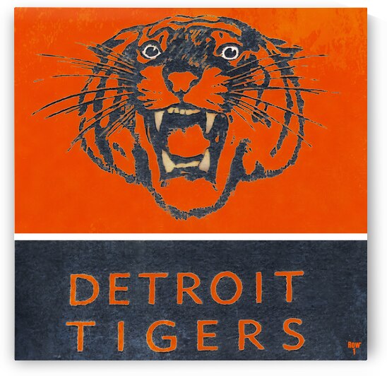 Vintage Detroit Tigers Art by Row One Brand