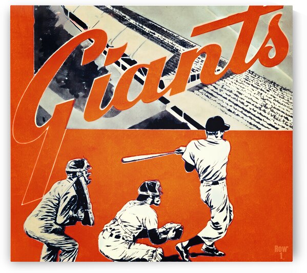 1958 San Francisco Giants Art Remix by Row One Brand